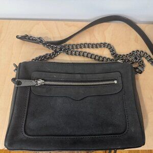 Rebecca Minkoff Avery Crossbody - Black Suede